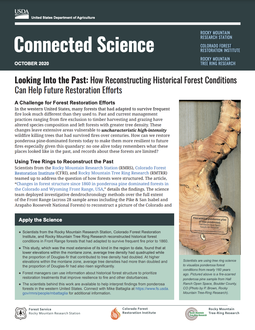 Looking Into the Past: How Reconstructing Historical Forest Conditions Can Help Future Restoration Efforts