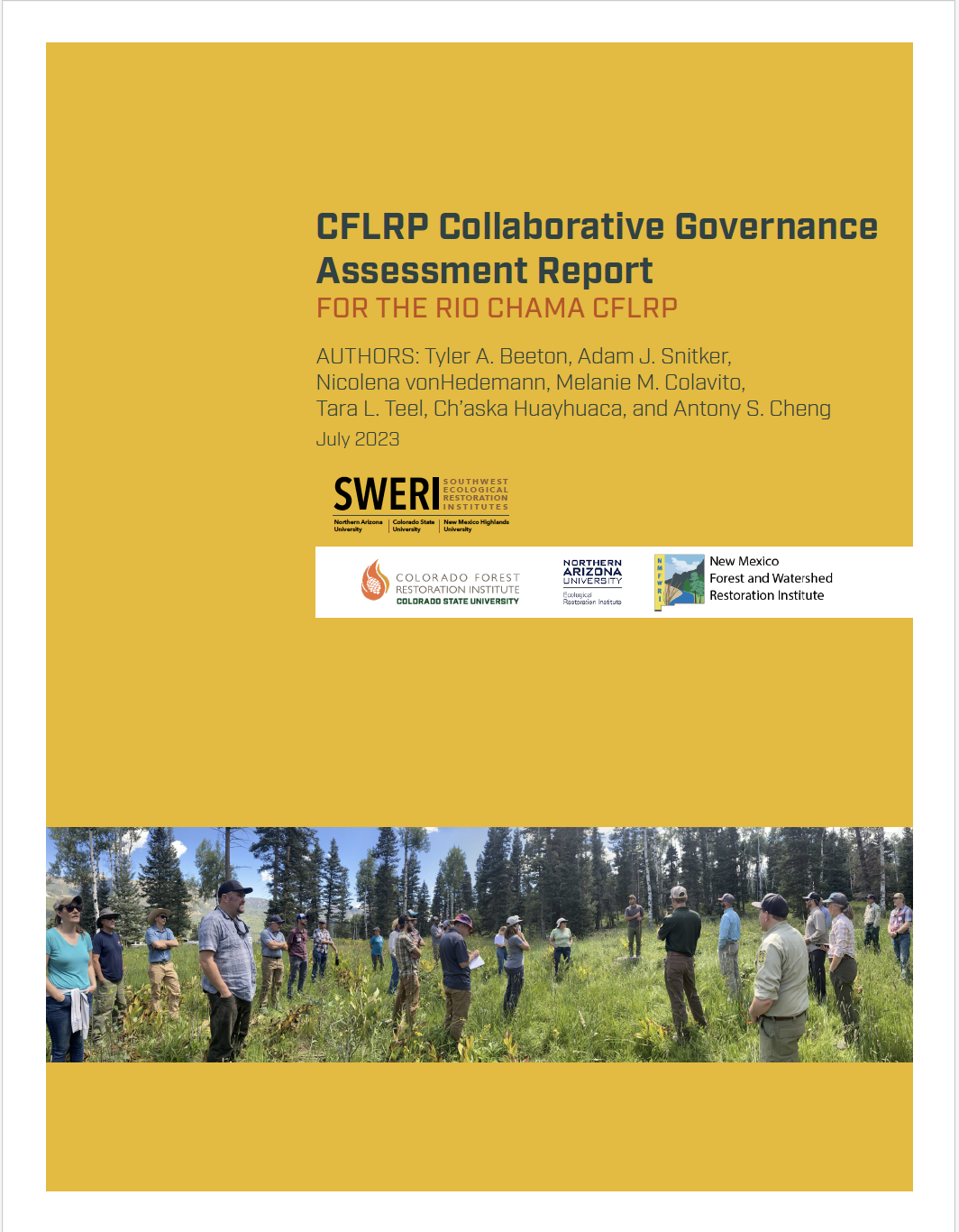 CFLRP Collaborative Governance Assessment Report for the Rio Chama CFLRP