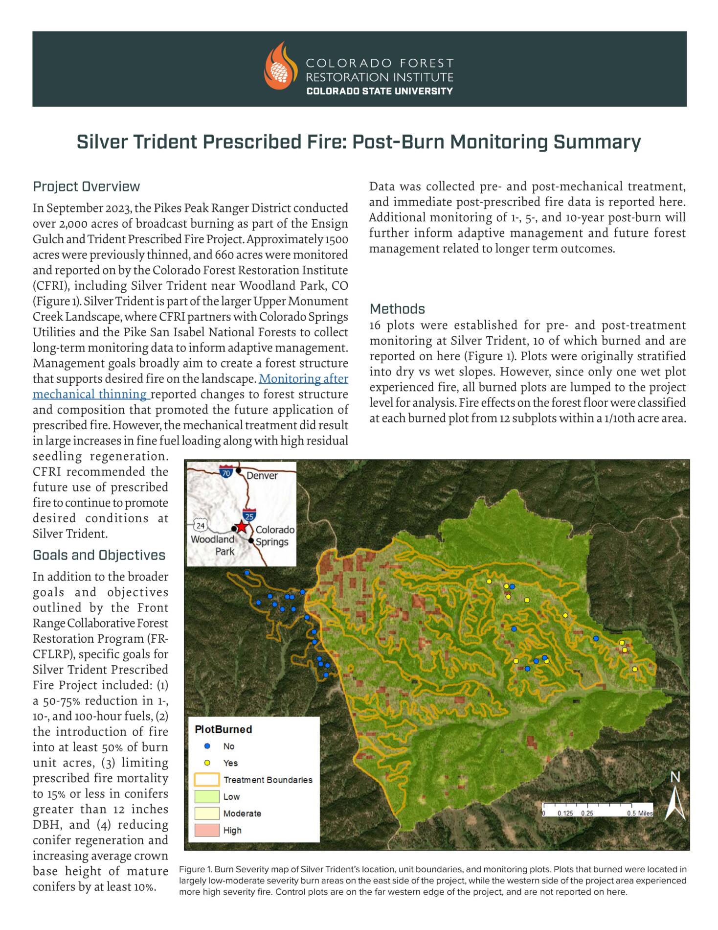 Silver Trident Prescribed Fire: Post-Burn Monitoring Summary